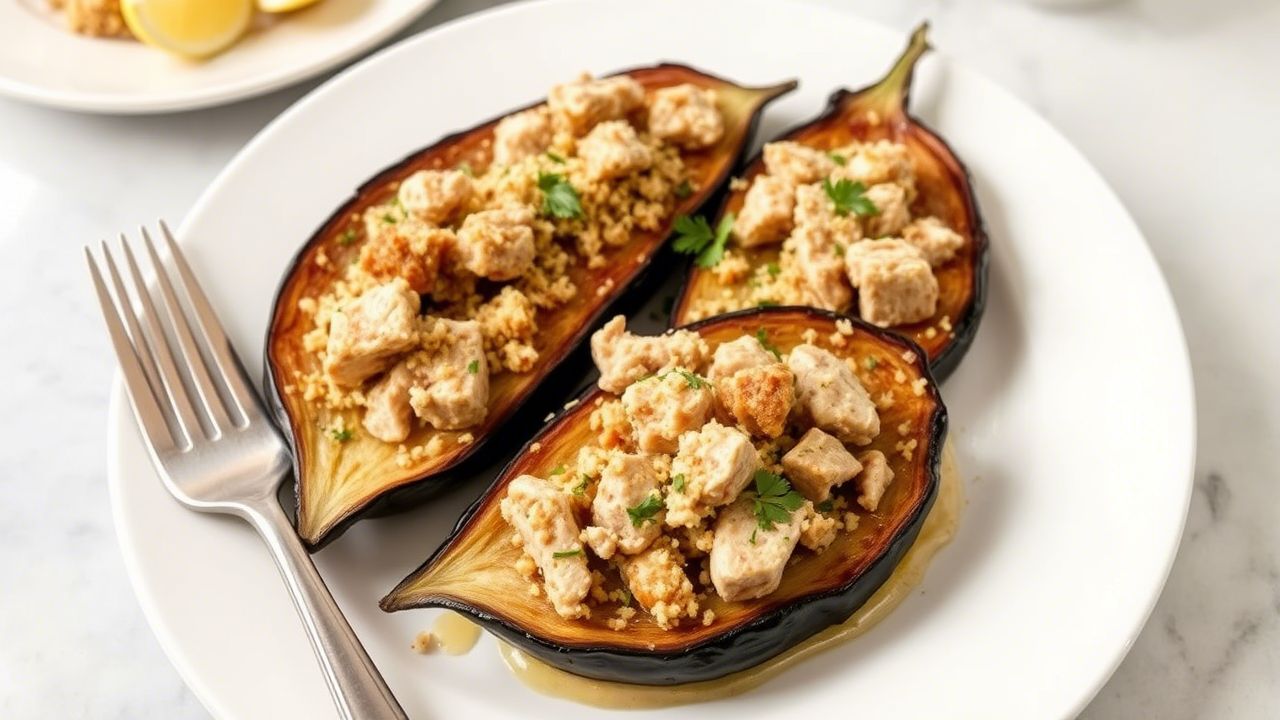 Berenjenas gratinadas con atún